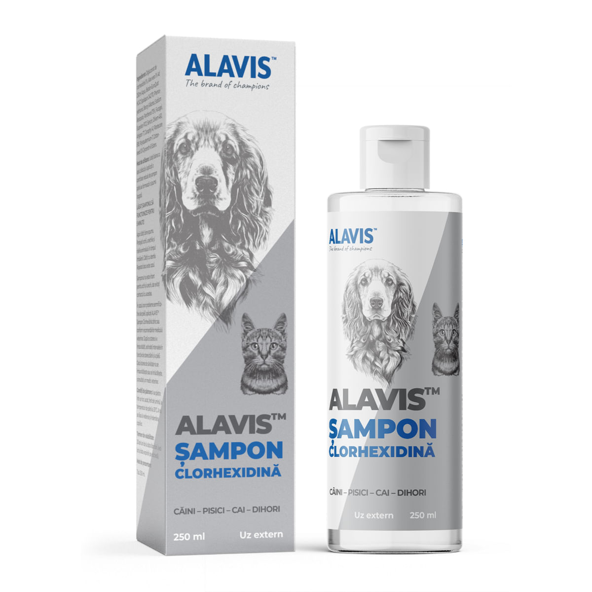 ALAVIS Clorhexidine, XS-XL, șampon câini și pisici, antibacterian, flacon, 250ml - 3 | YEO